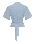 Ingrid Lis 2/4 Denim Belt Shirt - Light Blue Wash