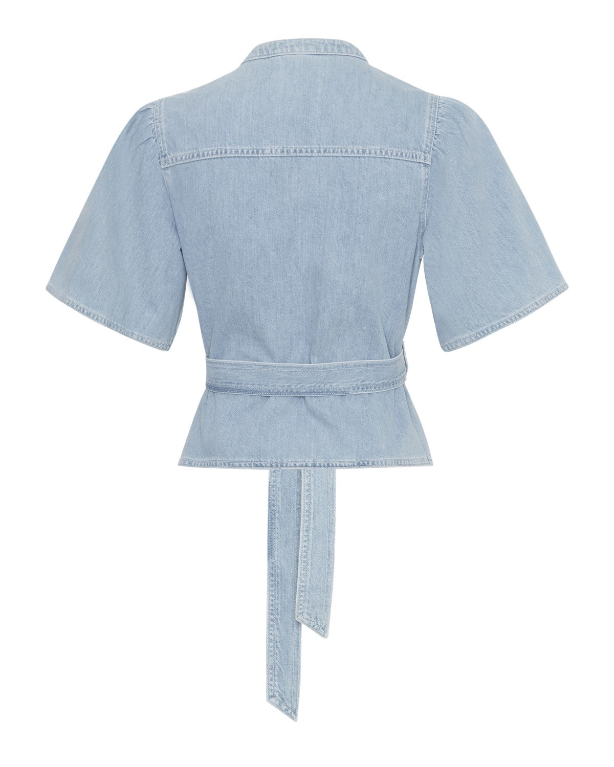 Ingrid Lis 2/4 Denim Belt Shirt - Light Blue Wash