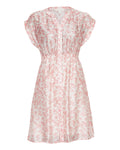 Isadora Ss Shirt Dress Aop - Chalk Pink Flower