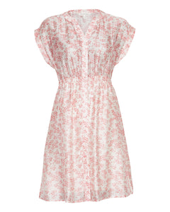Isadora Ss Shirt Dress Aop - Chalk Pink Flower