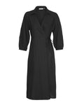 Jovene Ginia 3/4 Wrap Dress - Black
