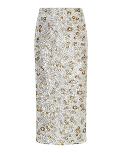 Magnolia Hw Skirt Emb - Silver T Coco