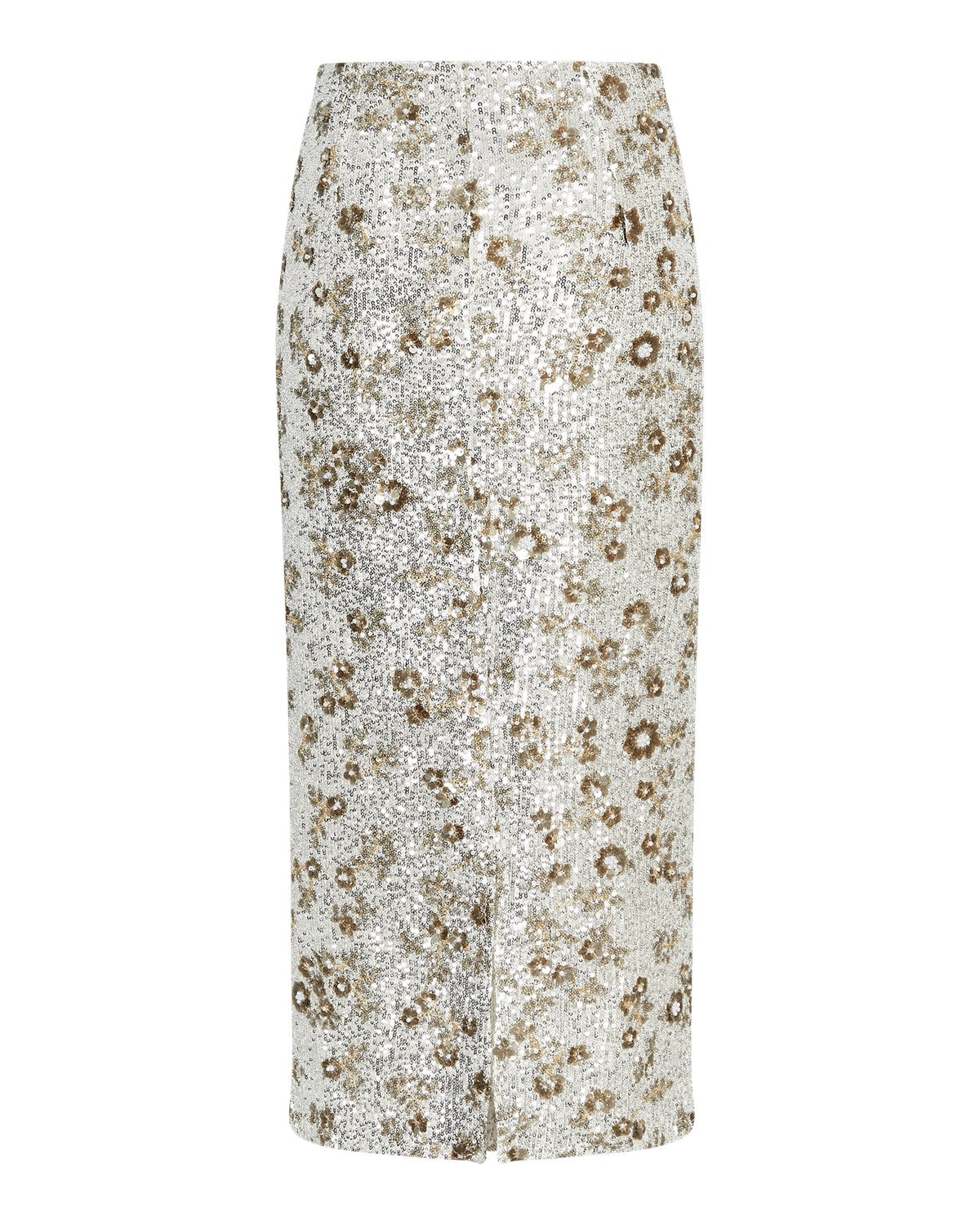Moss Copenhagen Magnolia Hw Kjol Emb - Silver T Coco