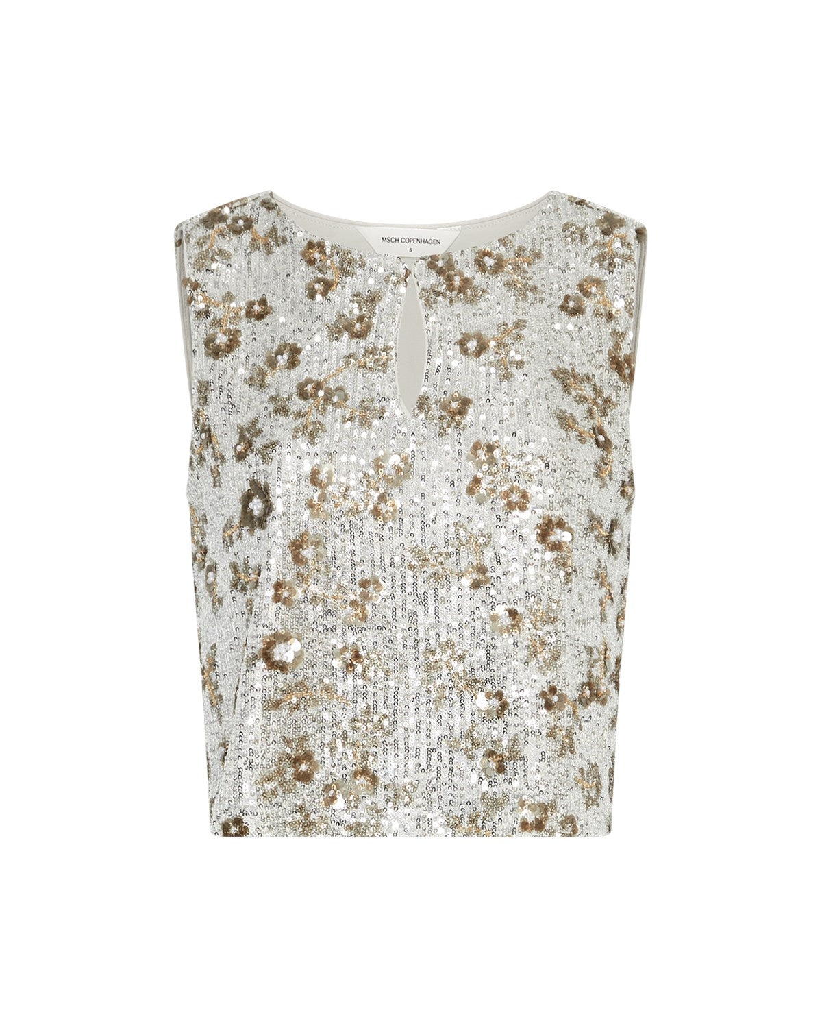 Magnolia Sl Top Emb - Silver T Coco