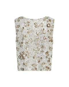 Magnolia Sl Top Emb - Silver T Coco