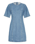 Mairi Ada Ss Dress - Mid Blue Wash