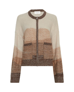 Sasha Zip Cardigan - Oat Toasted Coc