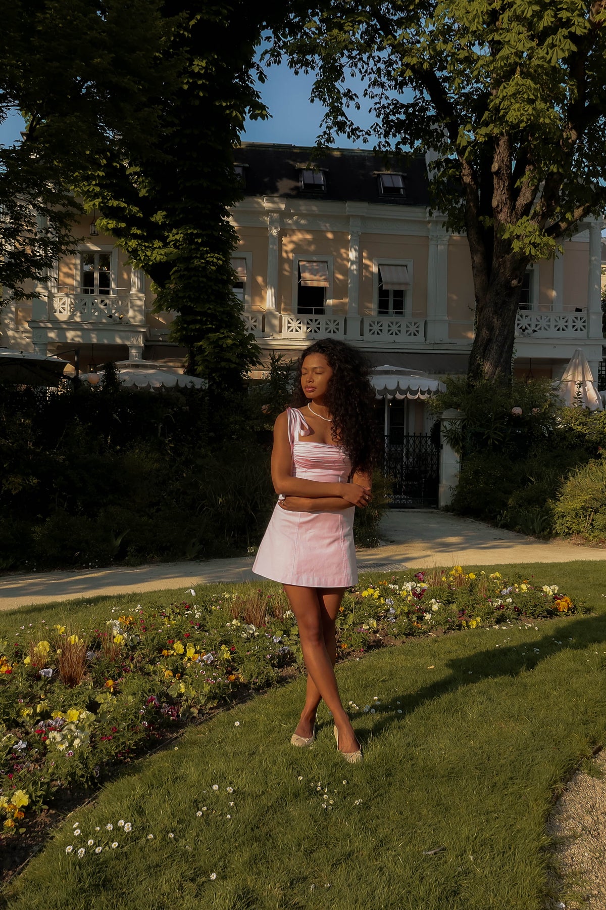 Ella Fitted Mini Dress - Rosa