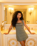 Ella Fitted Mini Dress - Sage