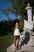 Ella Fitted Mini Dress - Ivory
