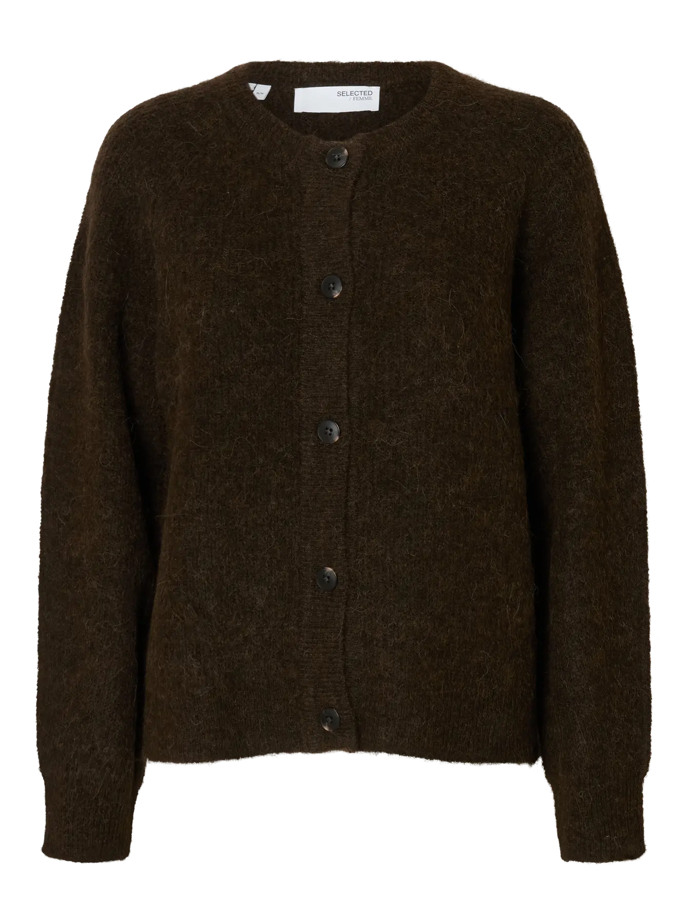 Selected Femme Lulu Ls Knit Short Cardigan - Delicioso Melange