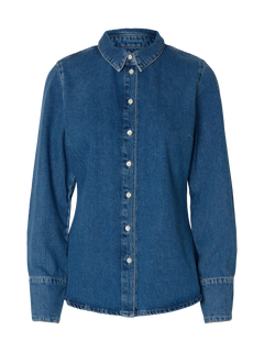 Regular Agathe Denim Shirt - Medium Blue Denim