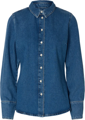 Regular Agathe Denim Shirt - Medium Blue Denim
