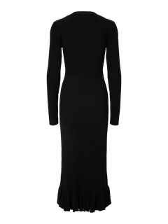 Yasmikla Ls Long Knit Dress - Black