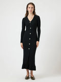 Yasmikla Ls Long Knit Dress - Svart