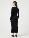 Yasmikla Ls Long Knit Dress - Svart