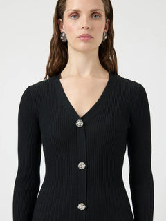 Yasmikla Ls Long Knit Dress - Black