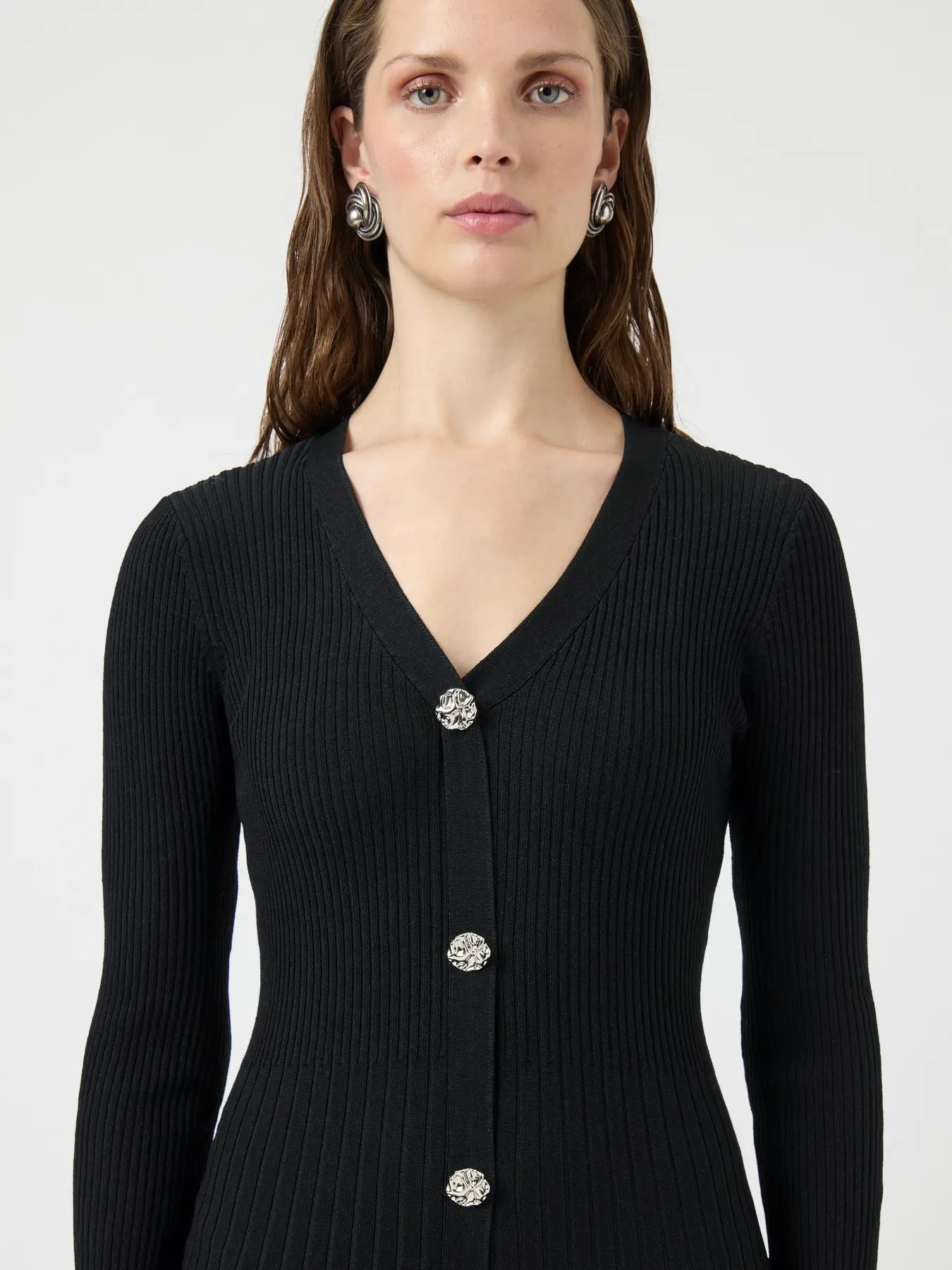 Yasmikla Ls Long Knit Dress - Svart