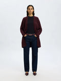 Selected Femme Lulu Lång Kofta - Fig Melange