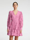 Calli-Sadie Ls Short V-Neck Dress Ff - Rosebloom