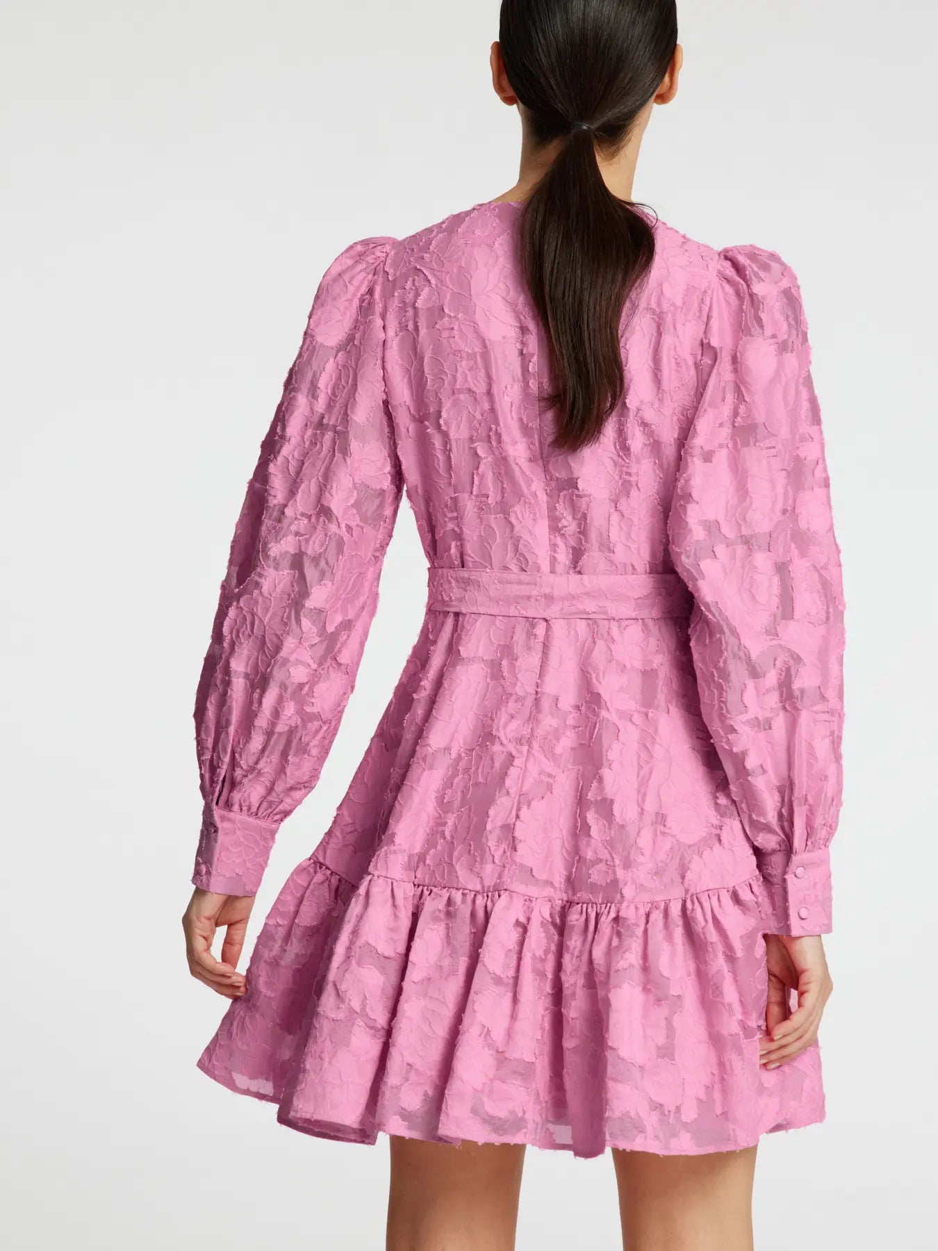 Calli-Sadie Ls Short V-Neck Dress Ff - Rosebloom