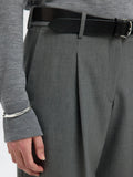Wide-Rita Lano Mw Pant - Medium Grey Melange