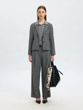 Wide-Rita Lano Mw Pant - Medium Grey Melange