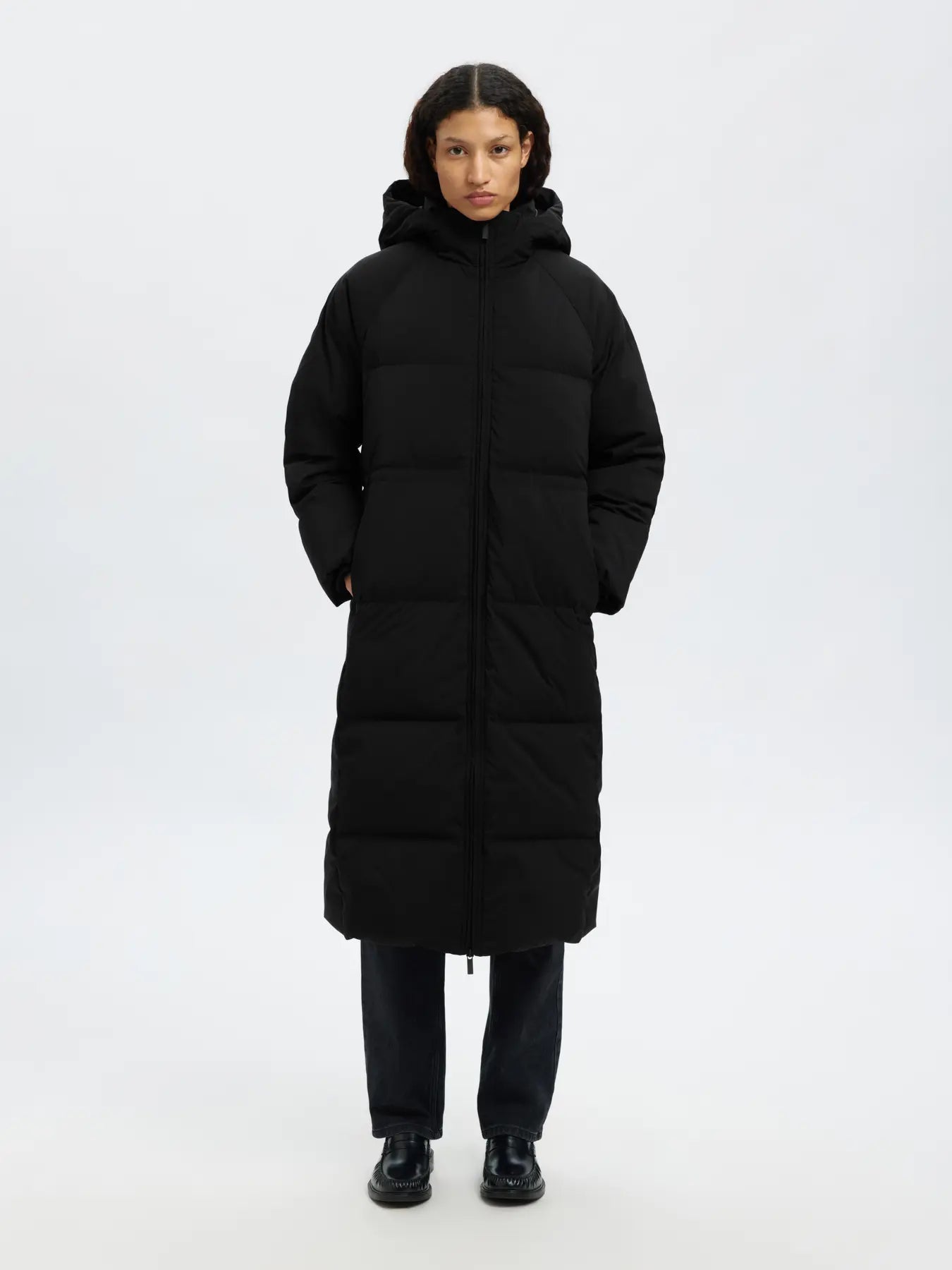 Maya Down Long Coat - Svart