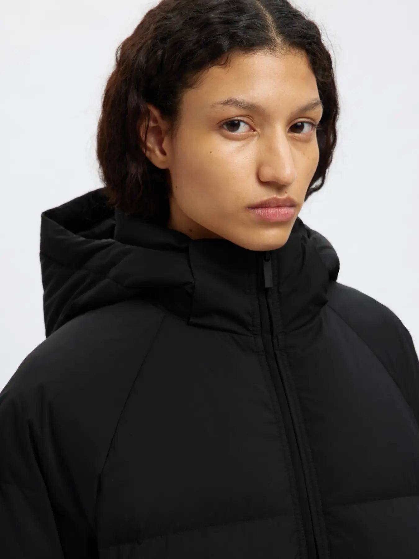 Maya Down Long Coat - Svart