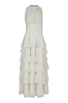 Marli Dot Dress - White