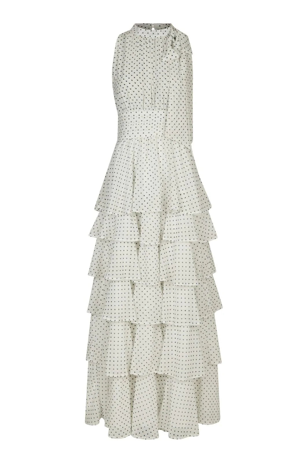 Marli Dot Dress - Vit