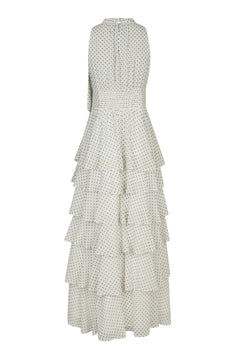 Marli Dot Dress - White