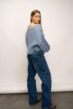 Joseph Knit Sweater - Dusty Blue