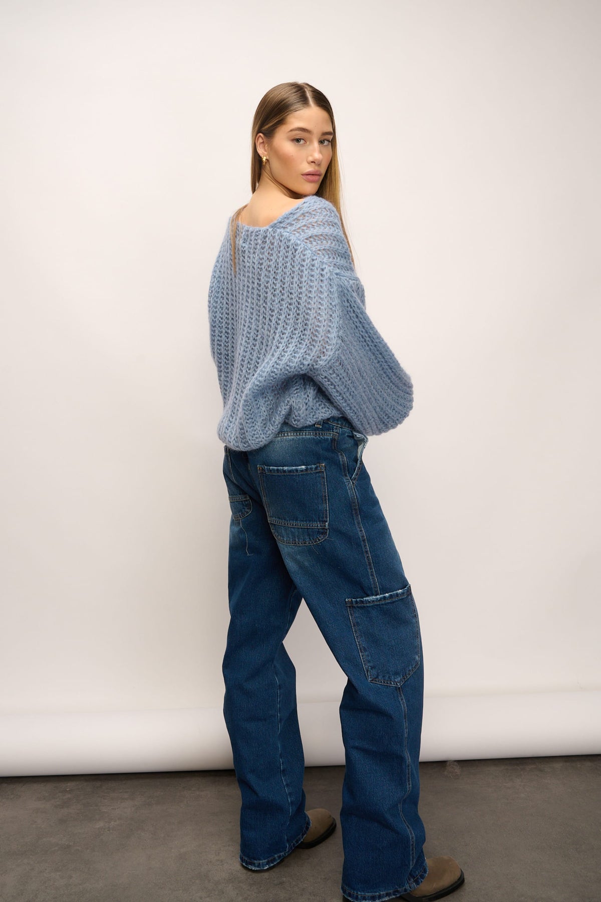 Joseph Knit Sweater - Dusty Blue