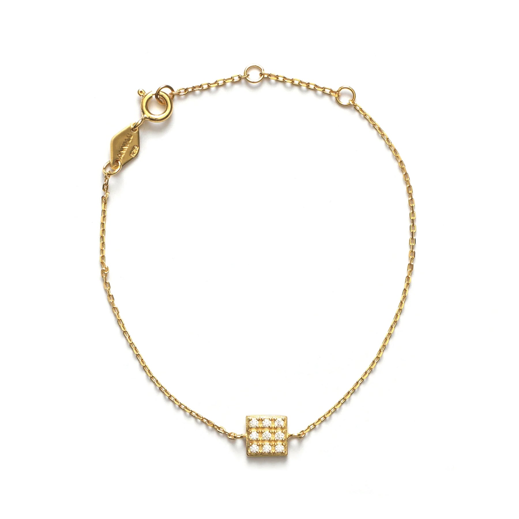 Nine Dots Bracelet - Gold Crystal