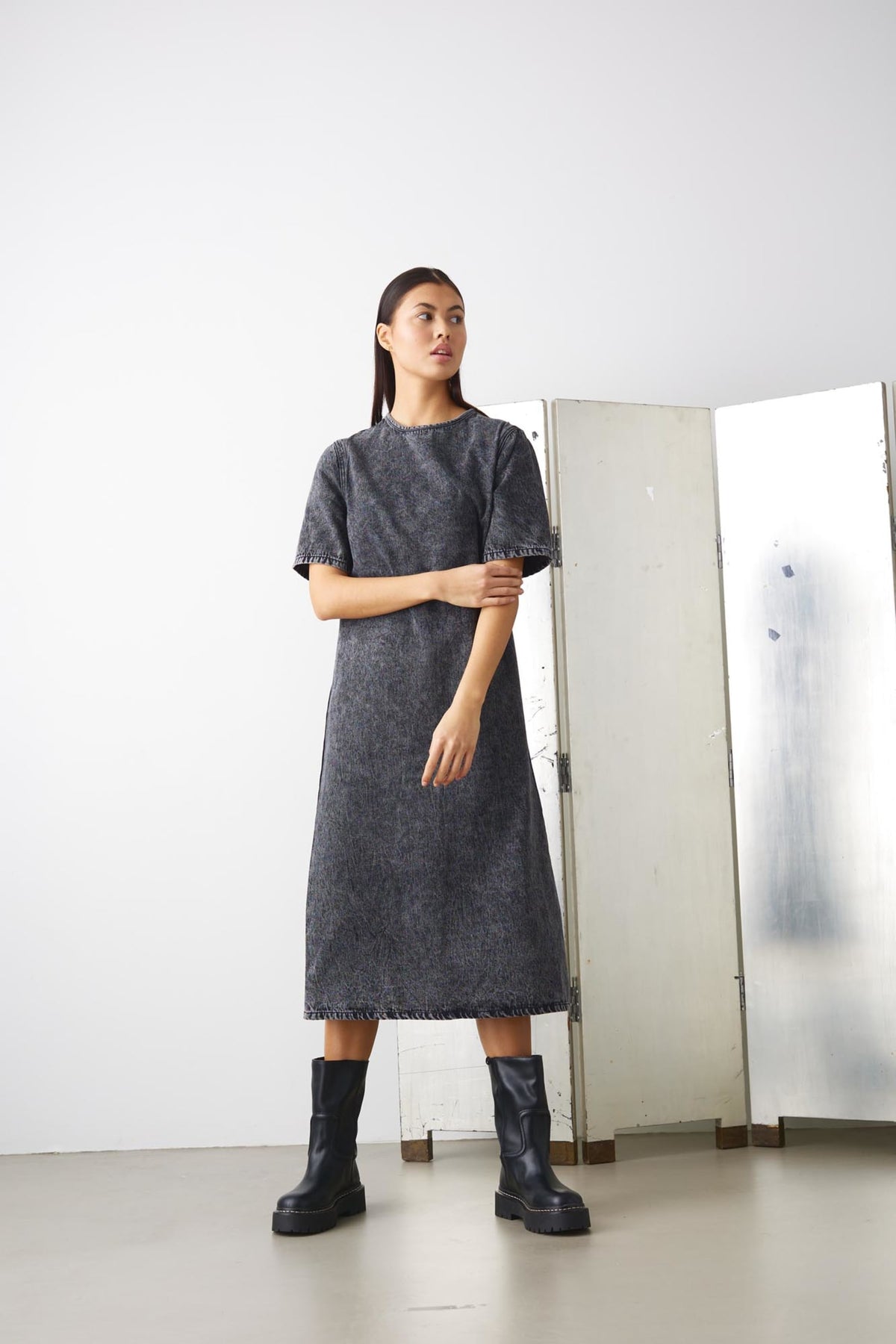 Jannah Dress - Grey 90S Wash