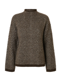 Selected Lulu Ls Herringbone Knit High Neck - Delicioso Birch