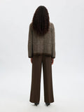Selected Lulu Ls Herringbone Knit High Neck - Delicioso Birch