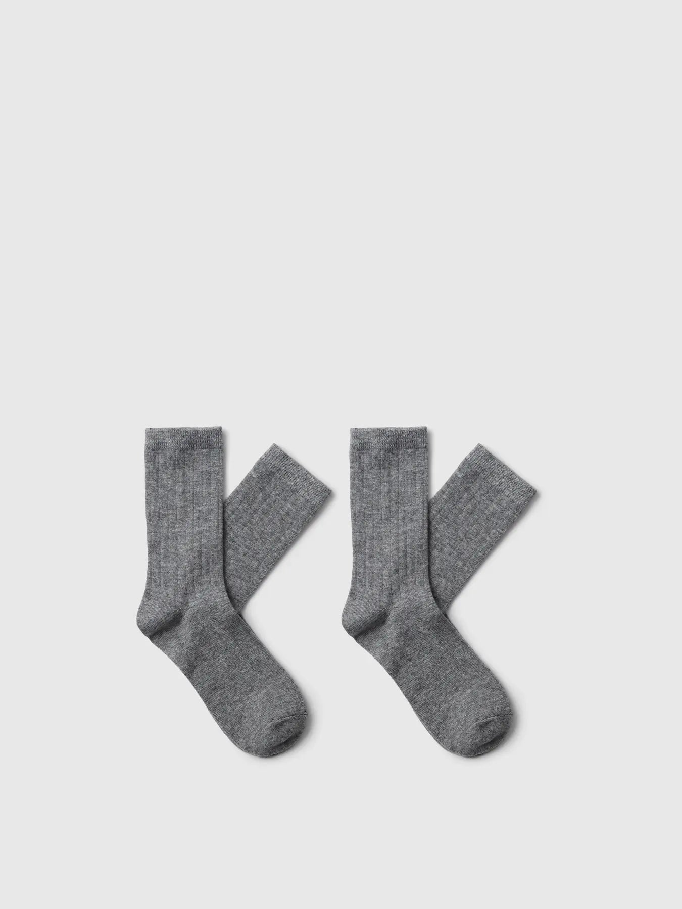 Bobby 2-Pack Wool Blend Sock - Medium Grey Melange