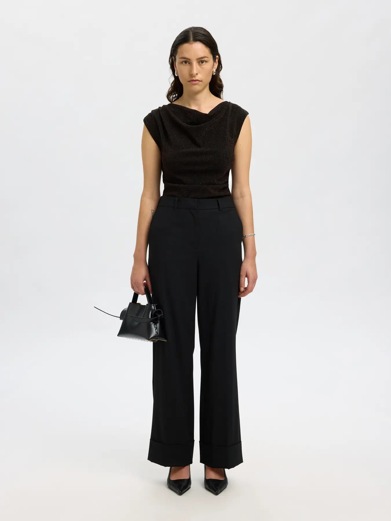 Anja Sl Slim Top - Svart