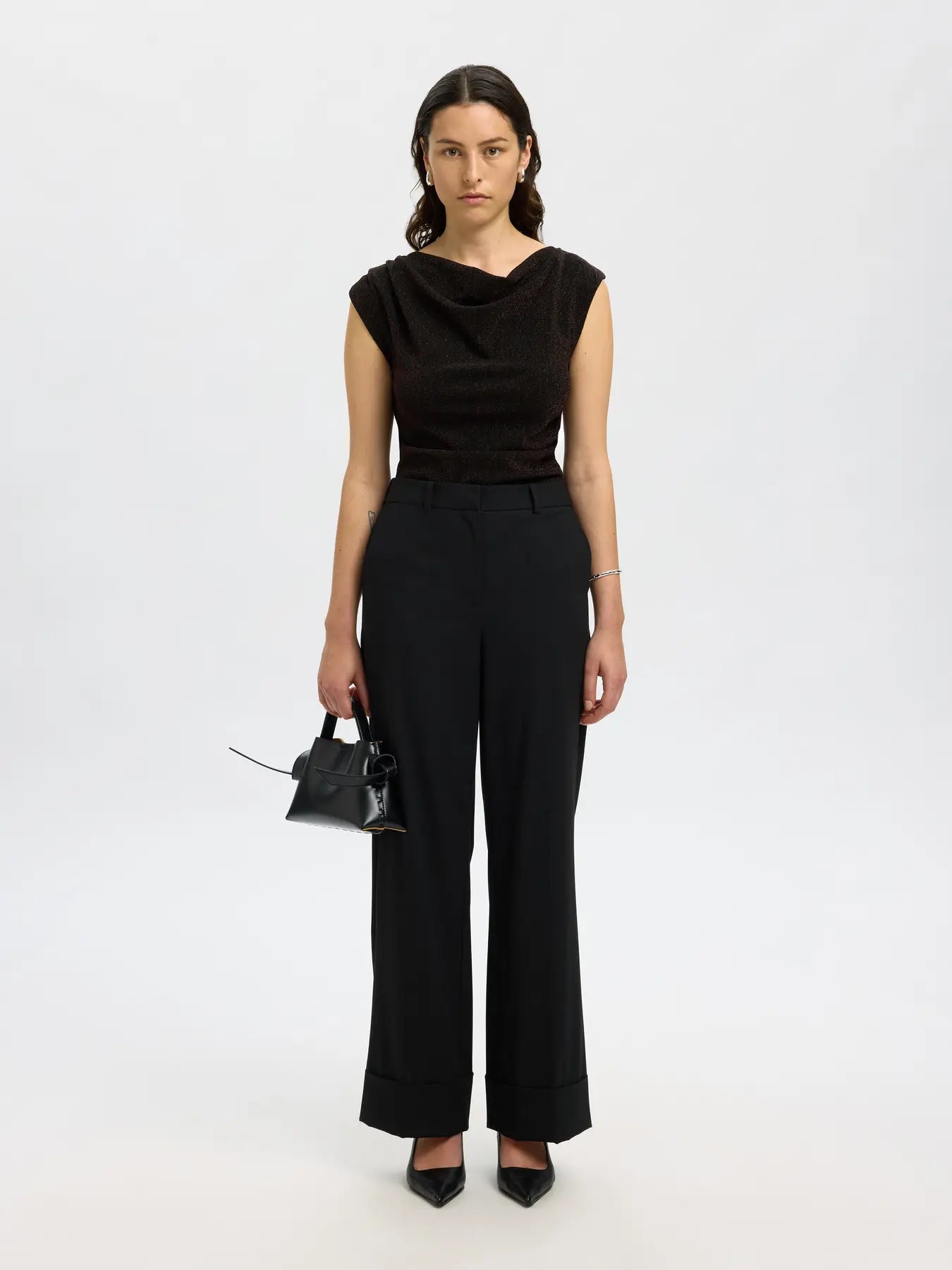 Anja Sl Slim Top - Svart