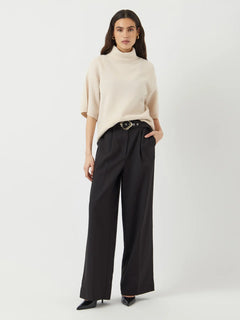 Yasemila 2/4 Wool Knit Pullover S. - Sandshell