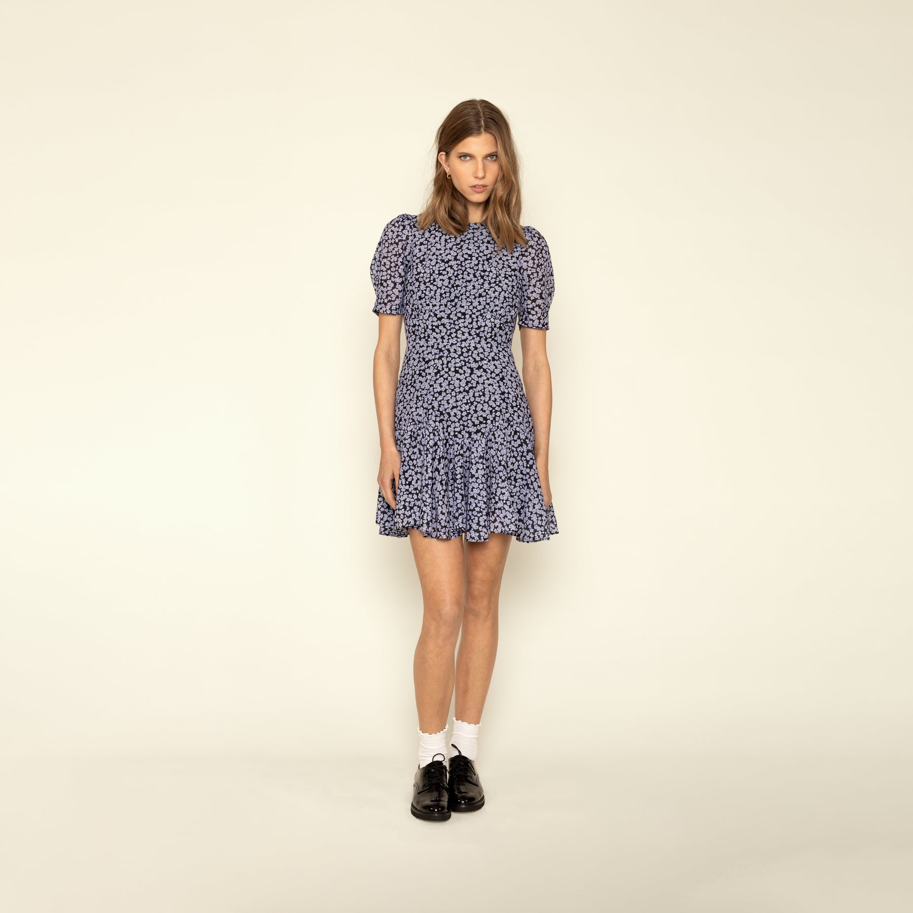 Emma Retro Flower - Svart