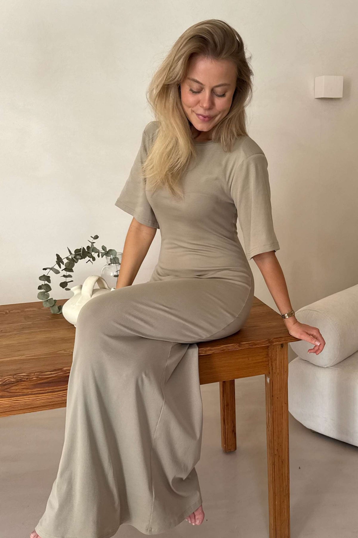 Selmaic T-Shirt Dress - Khaki