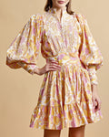 Cotton Slub Mini Dress - Grapes