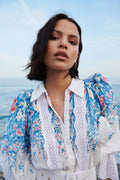 Cotton Slub Maxi Dress - Blue Field