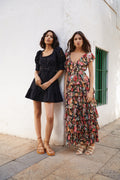 Linen Mini Dress - Black