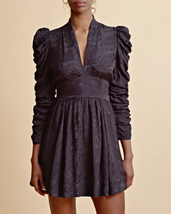 Jacquard Tieband Dress I - Black