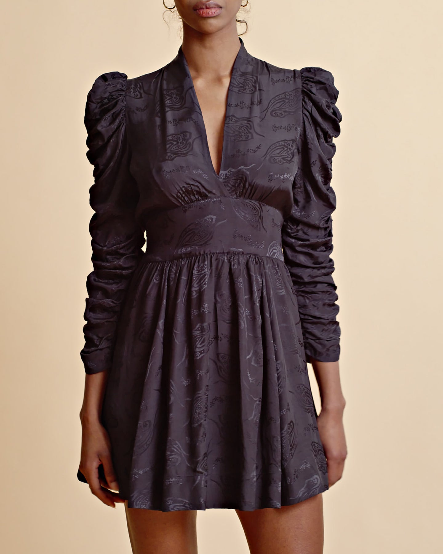 Jacquard Tieband Dress I - Black