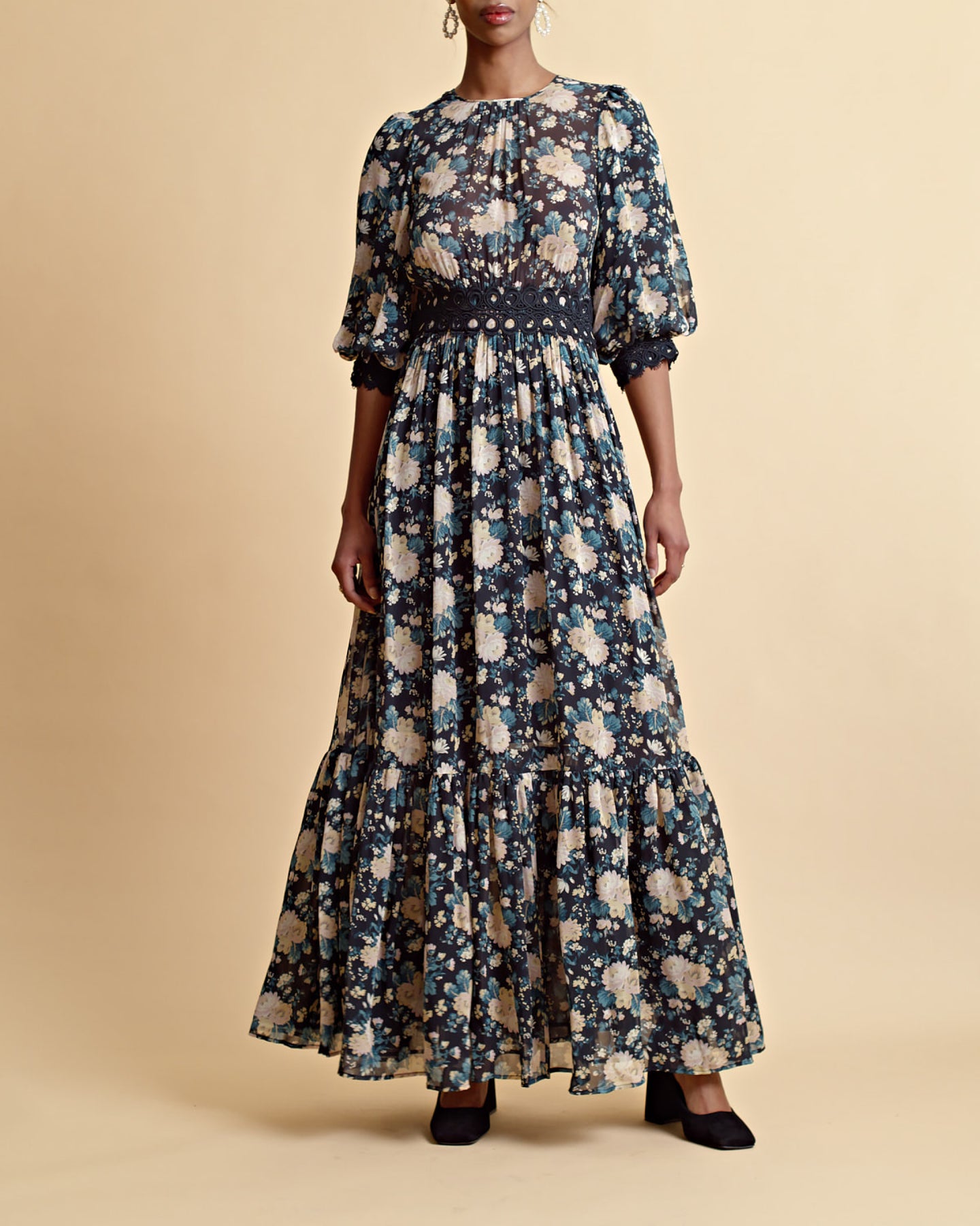 Georgette Maxi Dress - Midnight